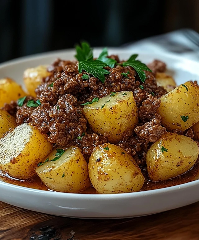 Ground Beef and Potatoes Dish