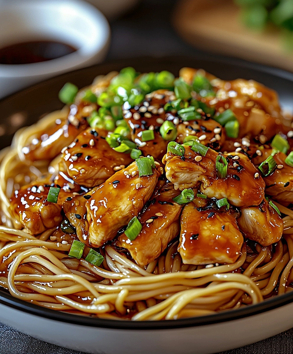 Chicken Teriyaki Noodles Dish