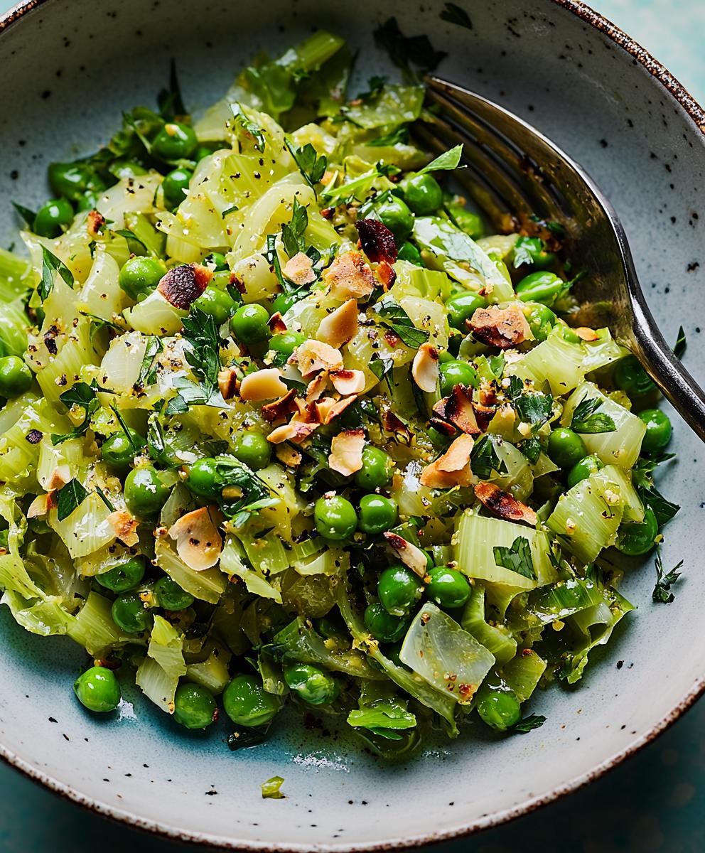 Braised Leeks and Peas
