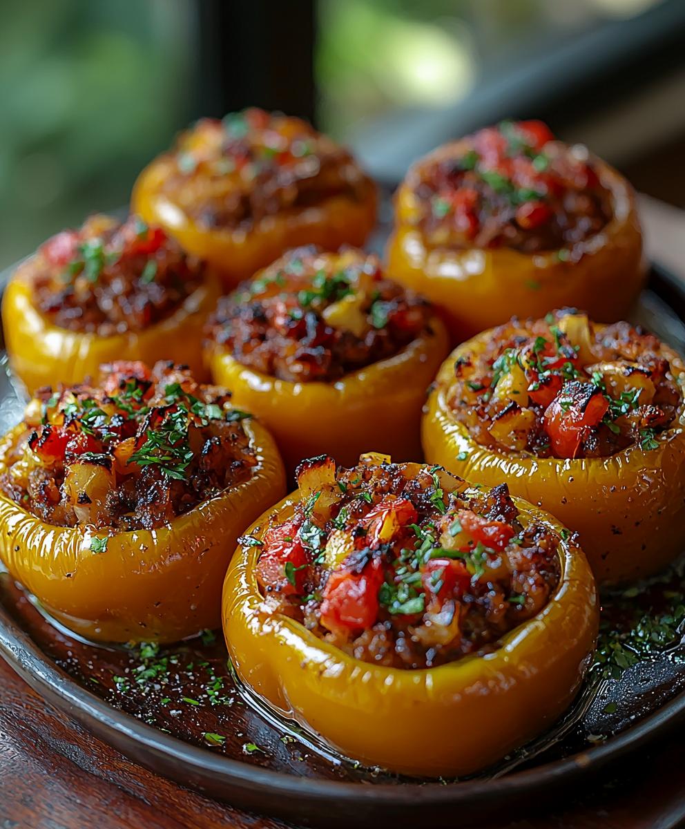 Stuffed peppers dish