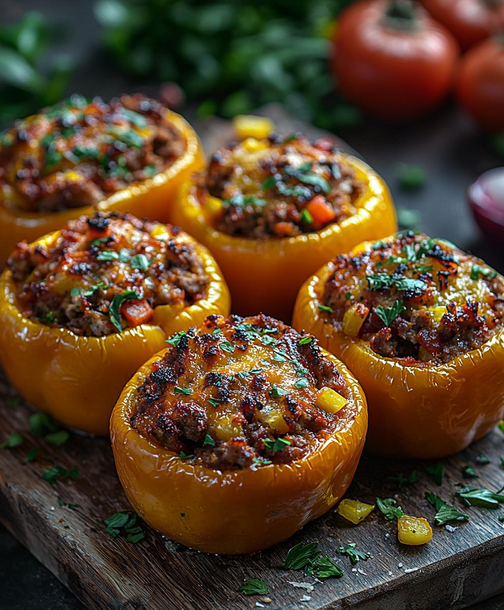 Stuffed peppers dish