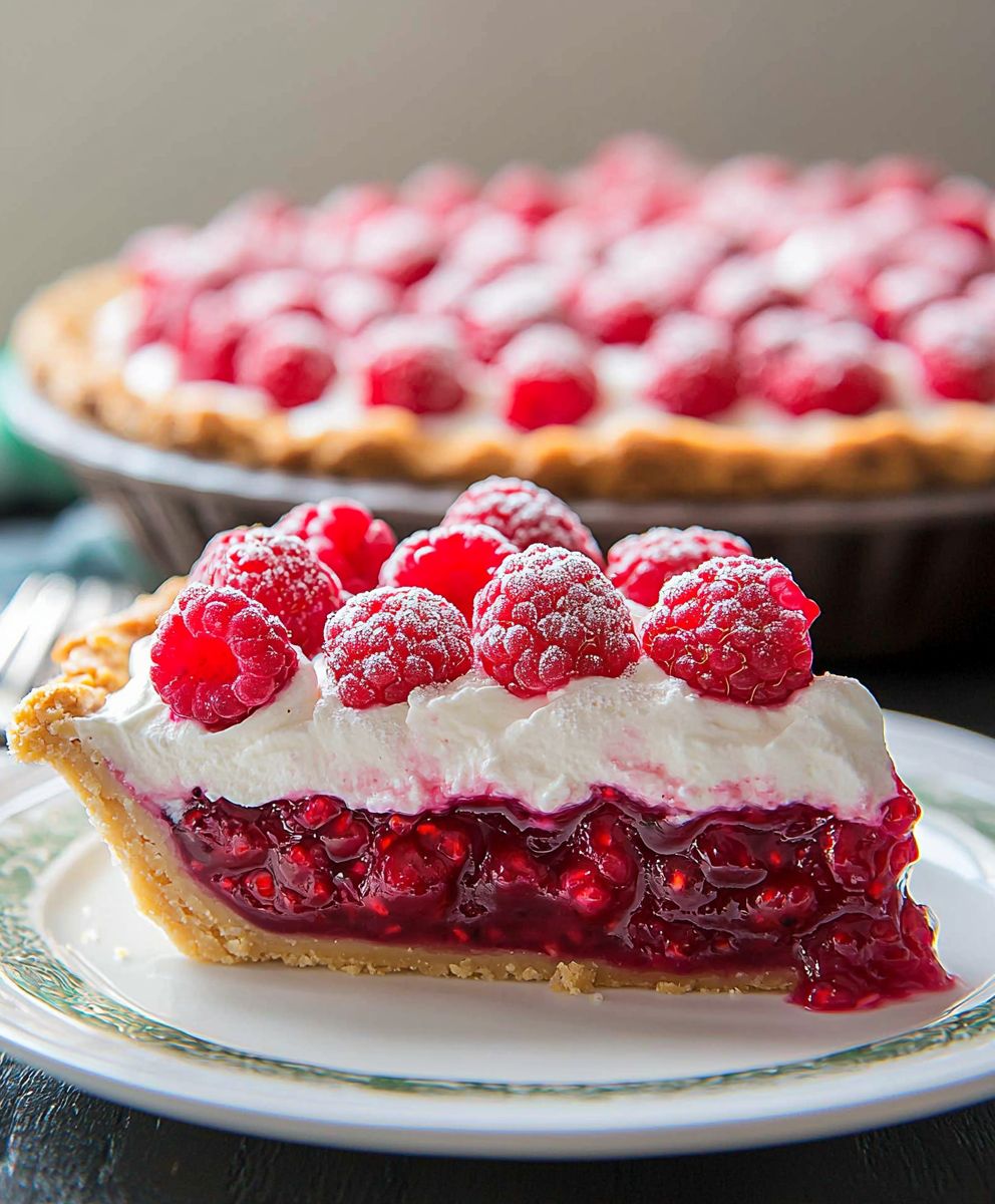 No Bake Raspberry Pie