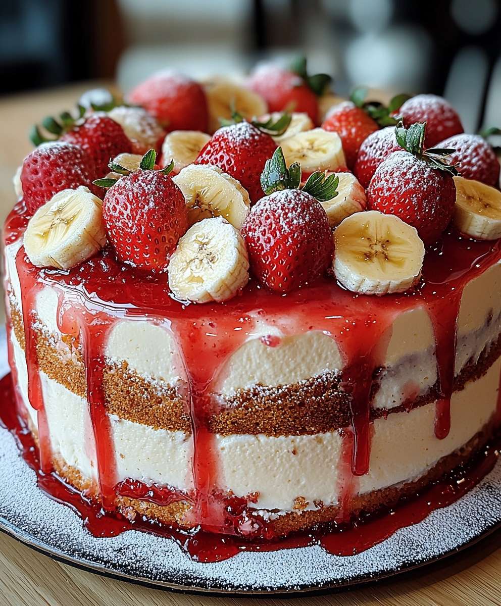 Strawberry Banana Cake