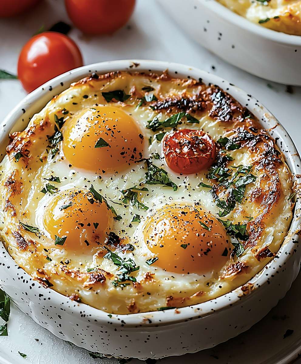 Baked Feta Eggs