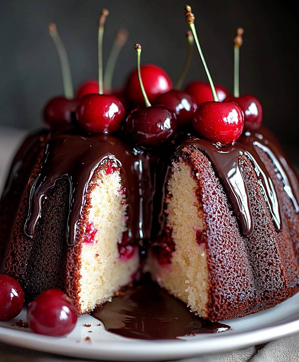 Cherry Chocolate Bundt Cake