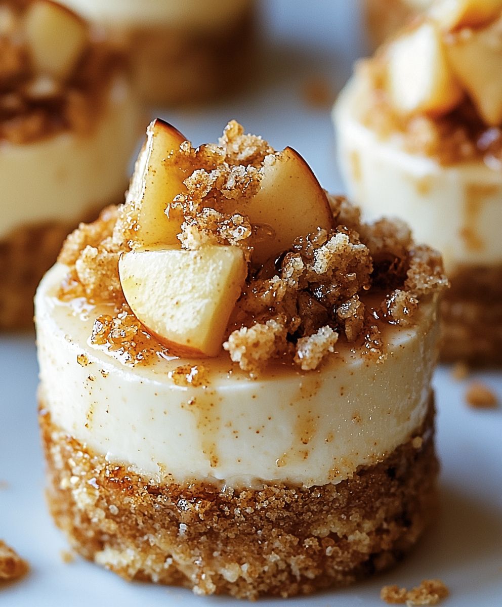 Apple Crisp Cheesecakes