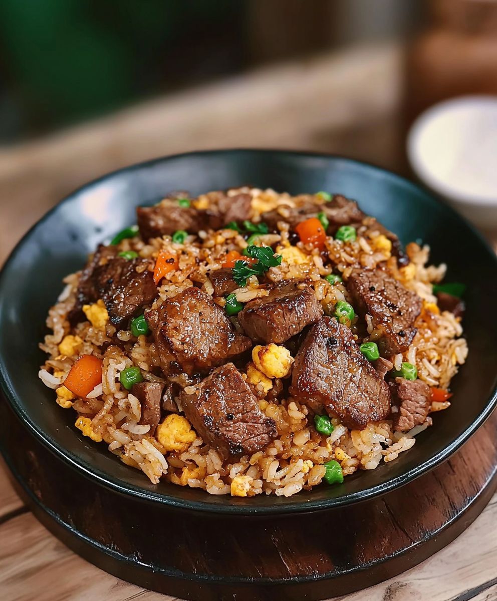 Black Pepper Steak Fried Rice