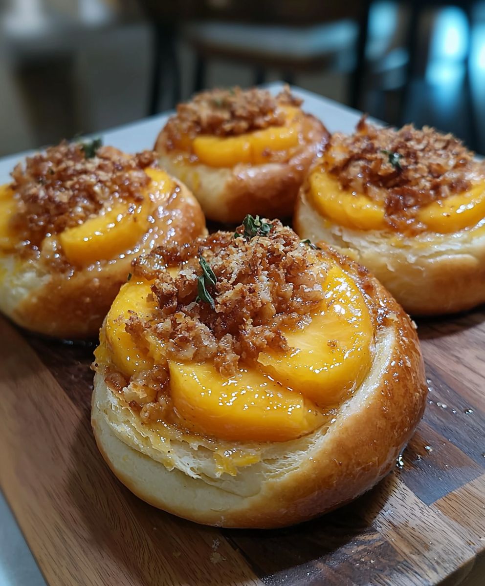 Peach brioche