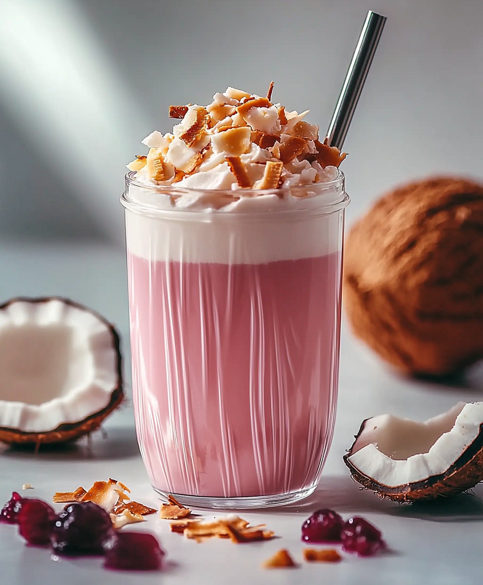 Pink Coconut Iced Latte