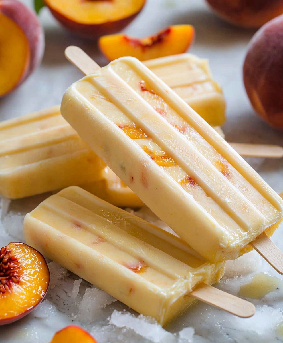 Peach Popsicles