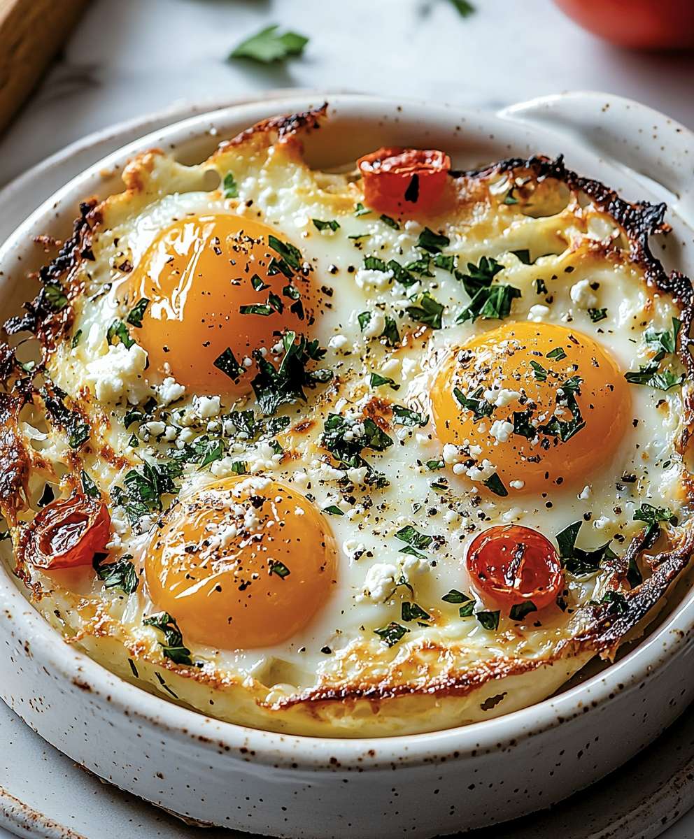 Baked Feta Eggs