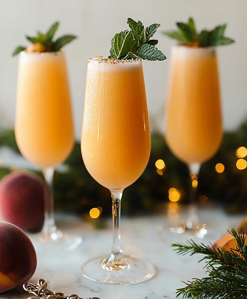 Peach Bellini Mocktail