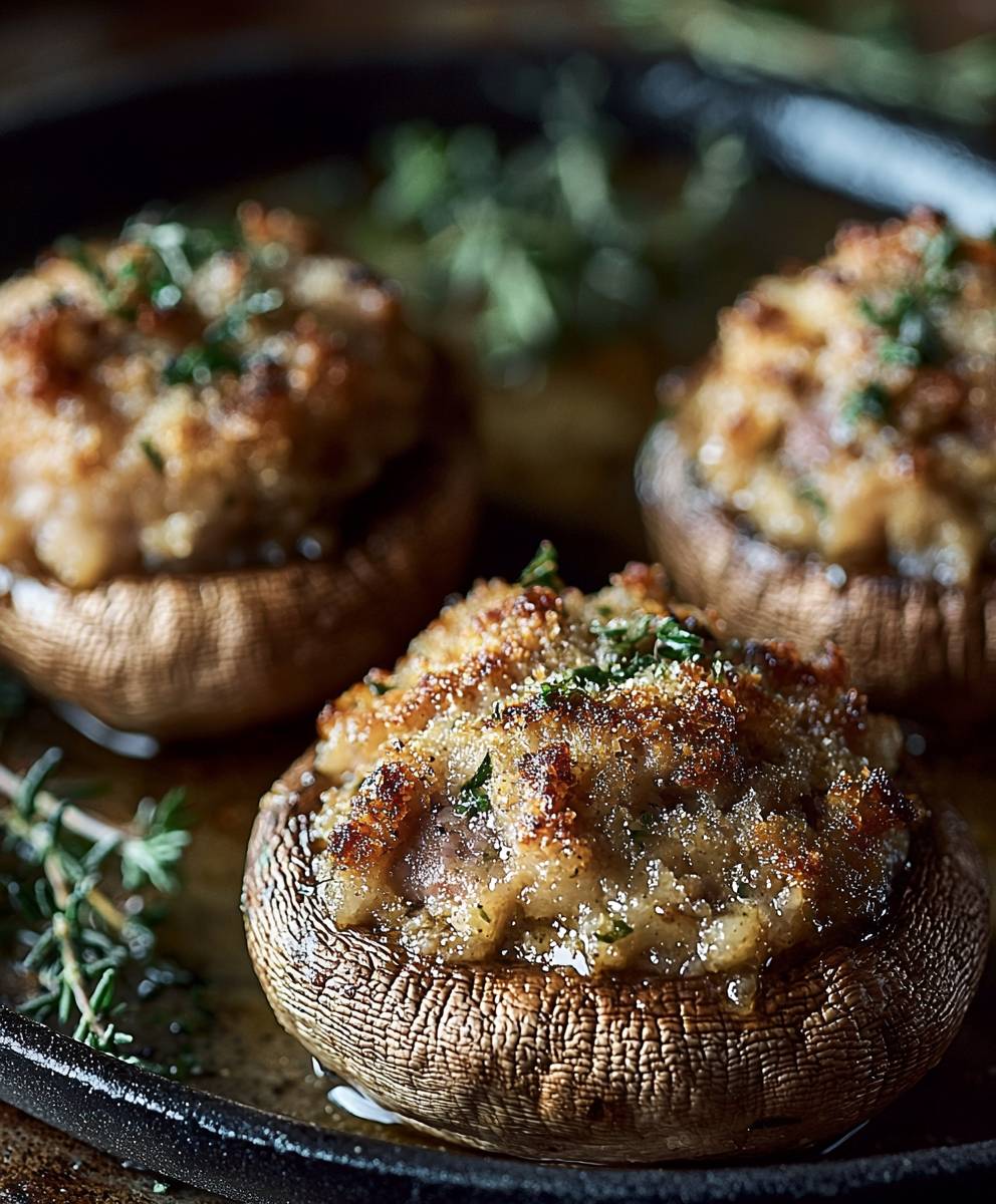 Stuffed mushrooms Italian sausage