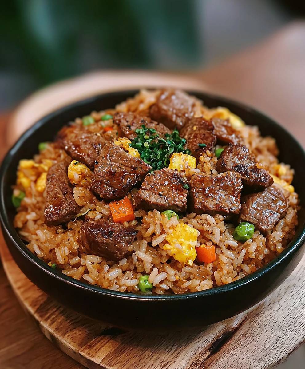 Black Pepper Steak Fried Rice