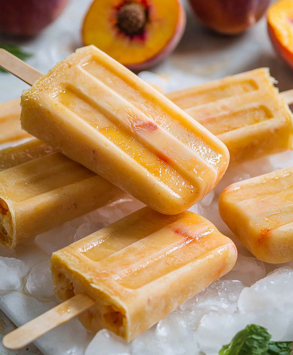 Peach Popsicles