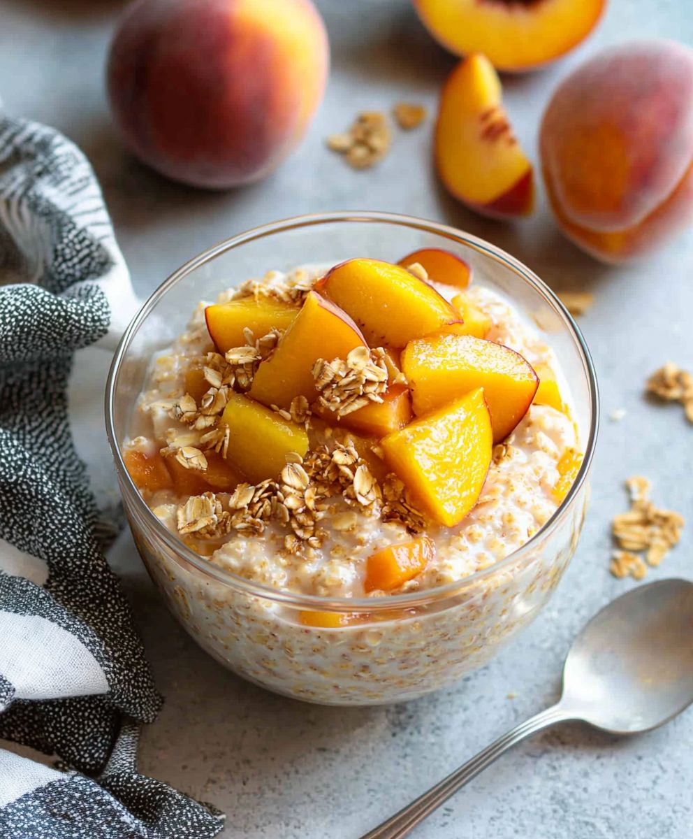 Peach Pie Overnight Oats