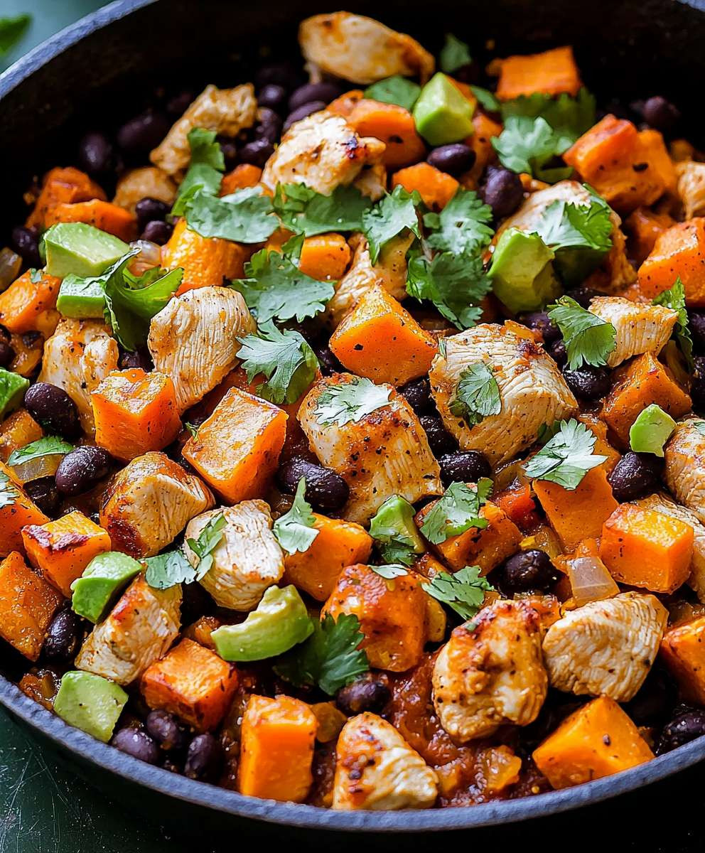 Mexican chicken sweet potato skillet