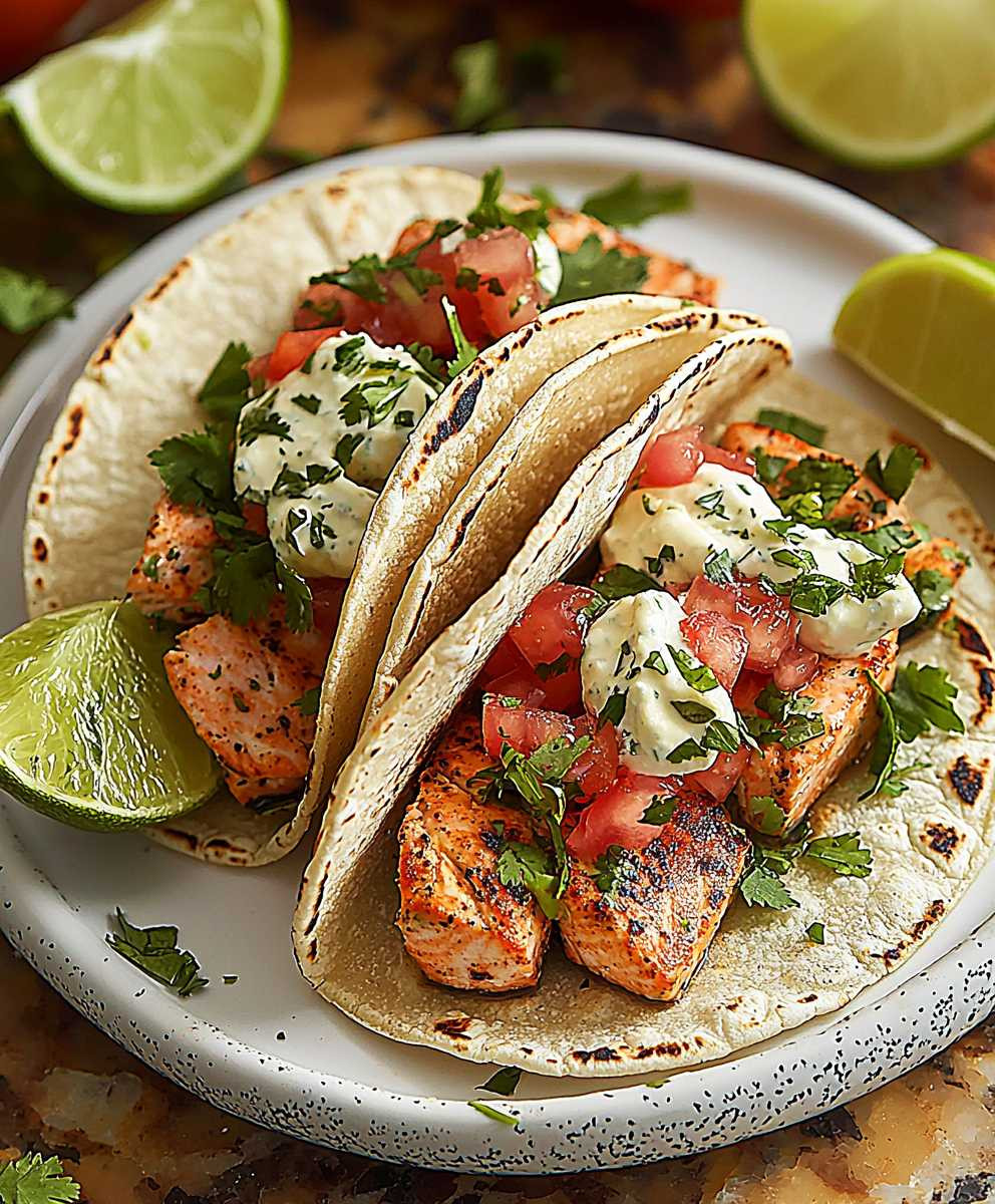 Salmon tacos