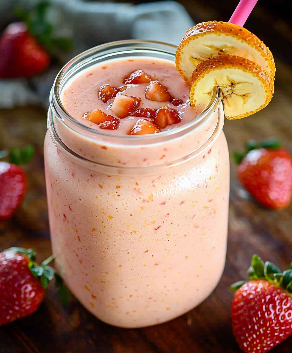 Strawberry banana orange smoothie