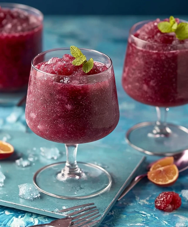 Sangria Granita Dessert