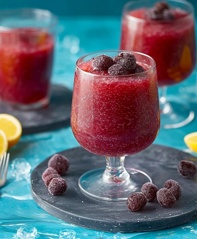 Sangria Granita Dessert