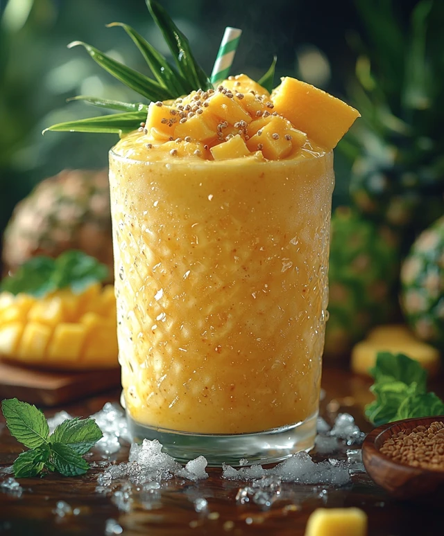 Mango Piña Colada Smoothie