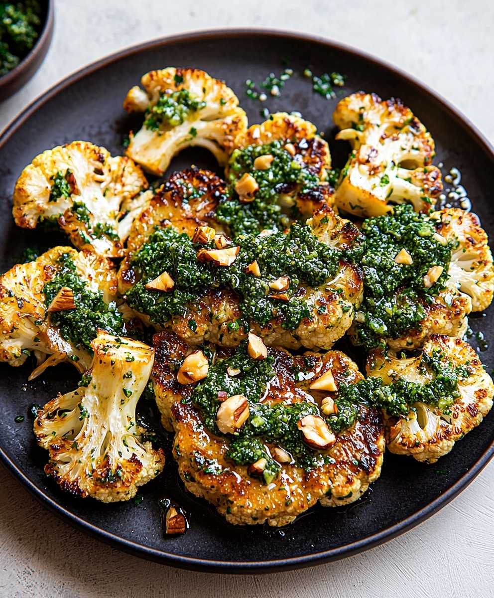 Cauliflower Steak with Pesto