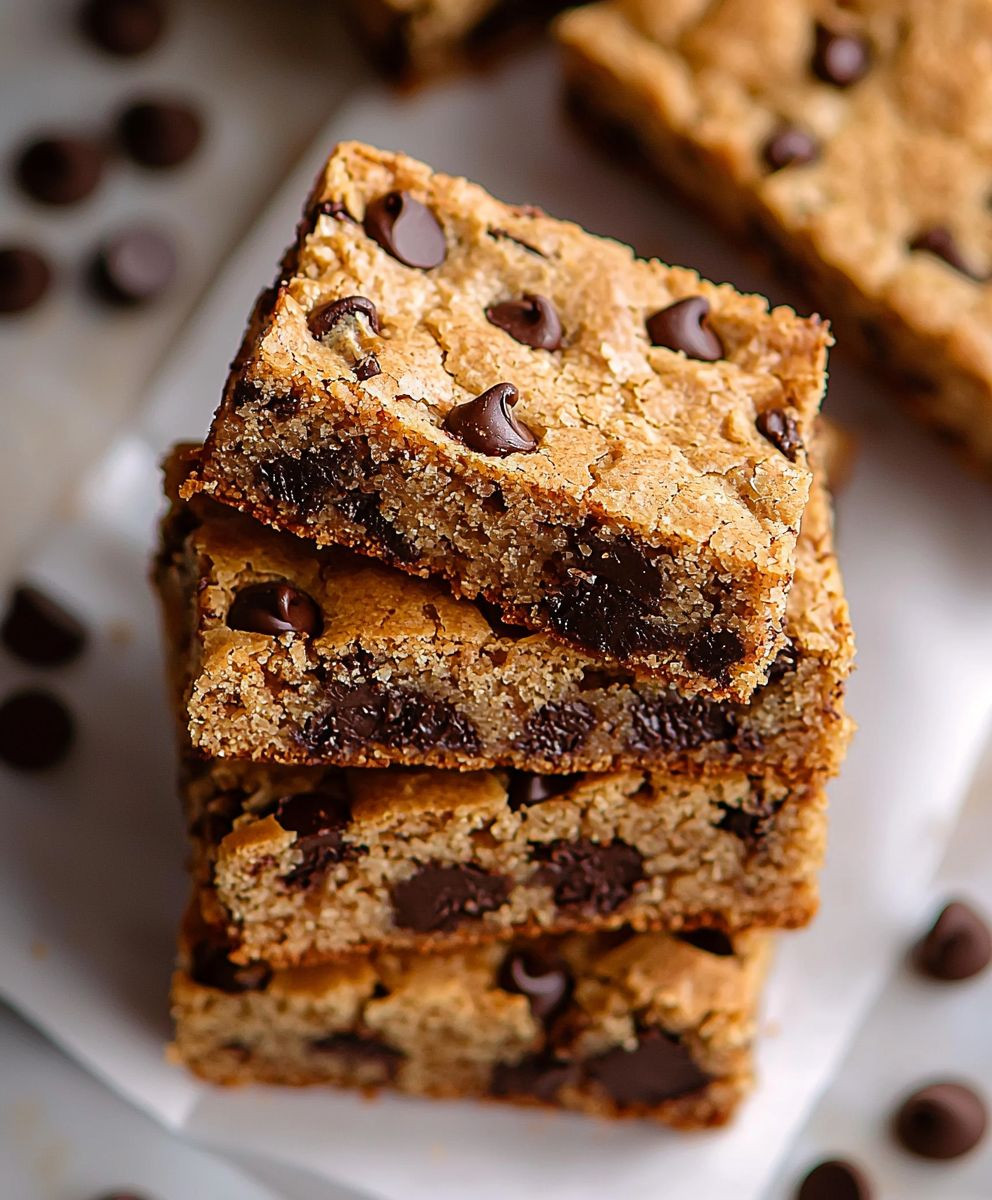 Chocolate chip blondie bars