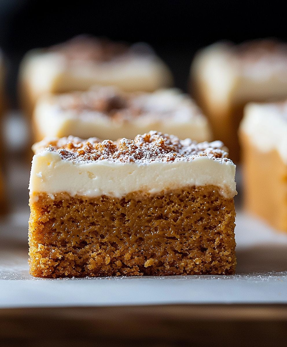 Pumpkin bars with frosting