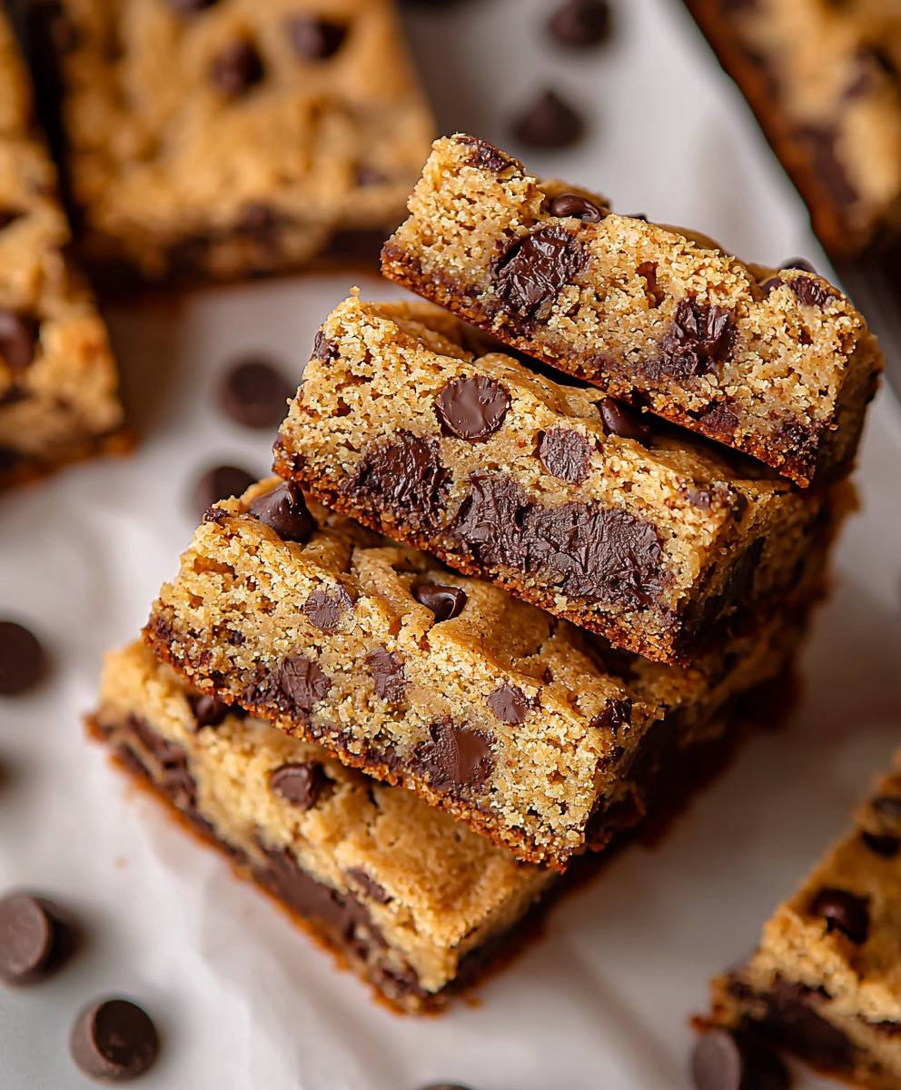 Chocolate chip blondie bars