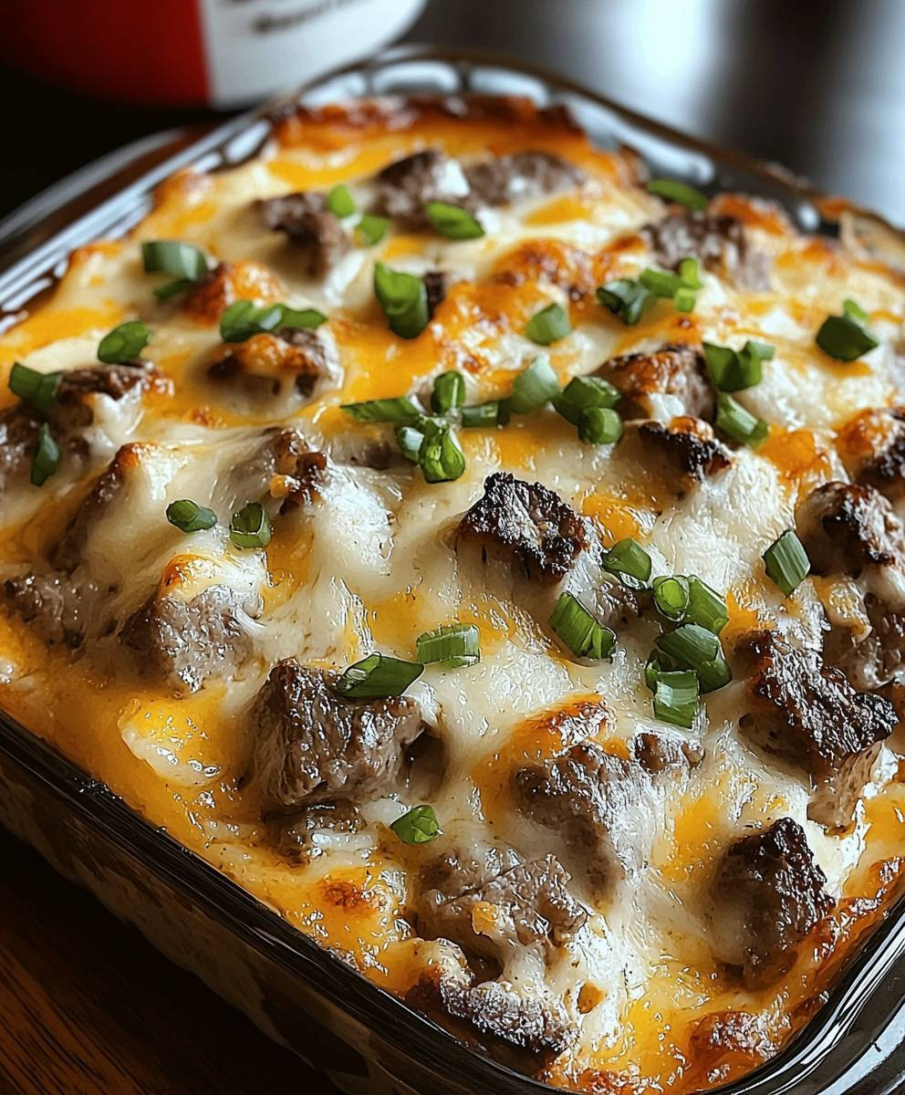 Philly Cheese Steak Casserole