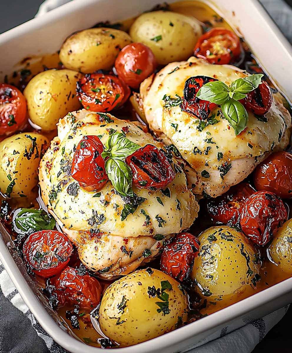 Caprese chicken potatoes