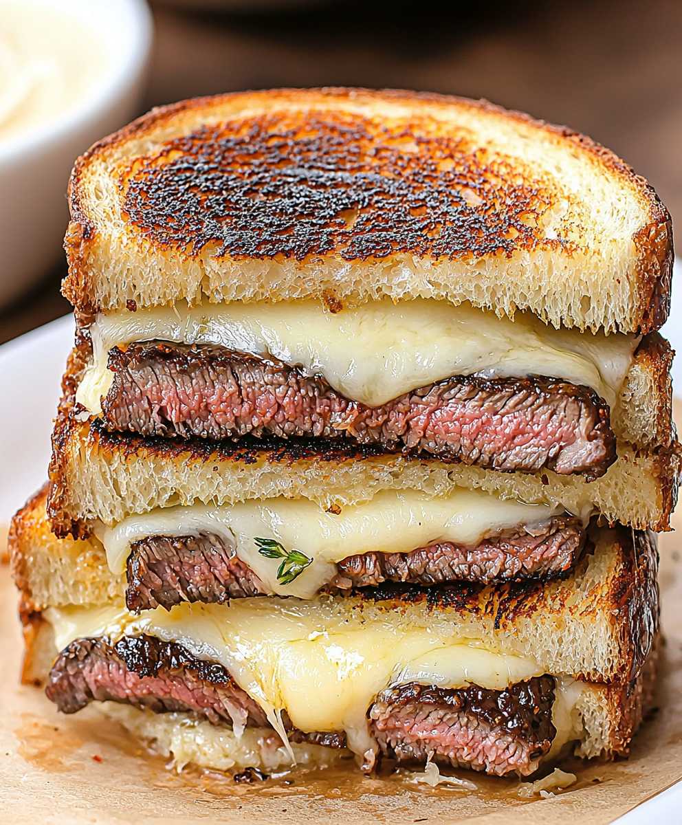 Steak grilled cheese