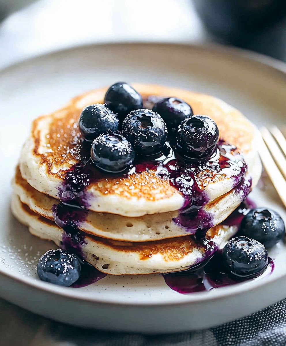 Fluffy Blueberry Pancakes