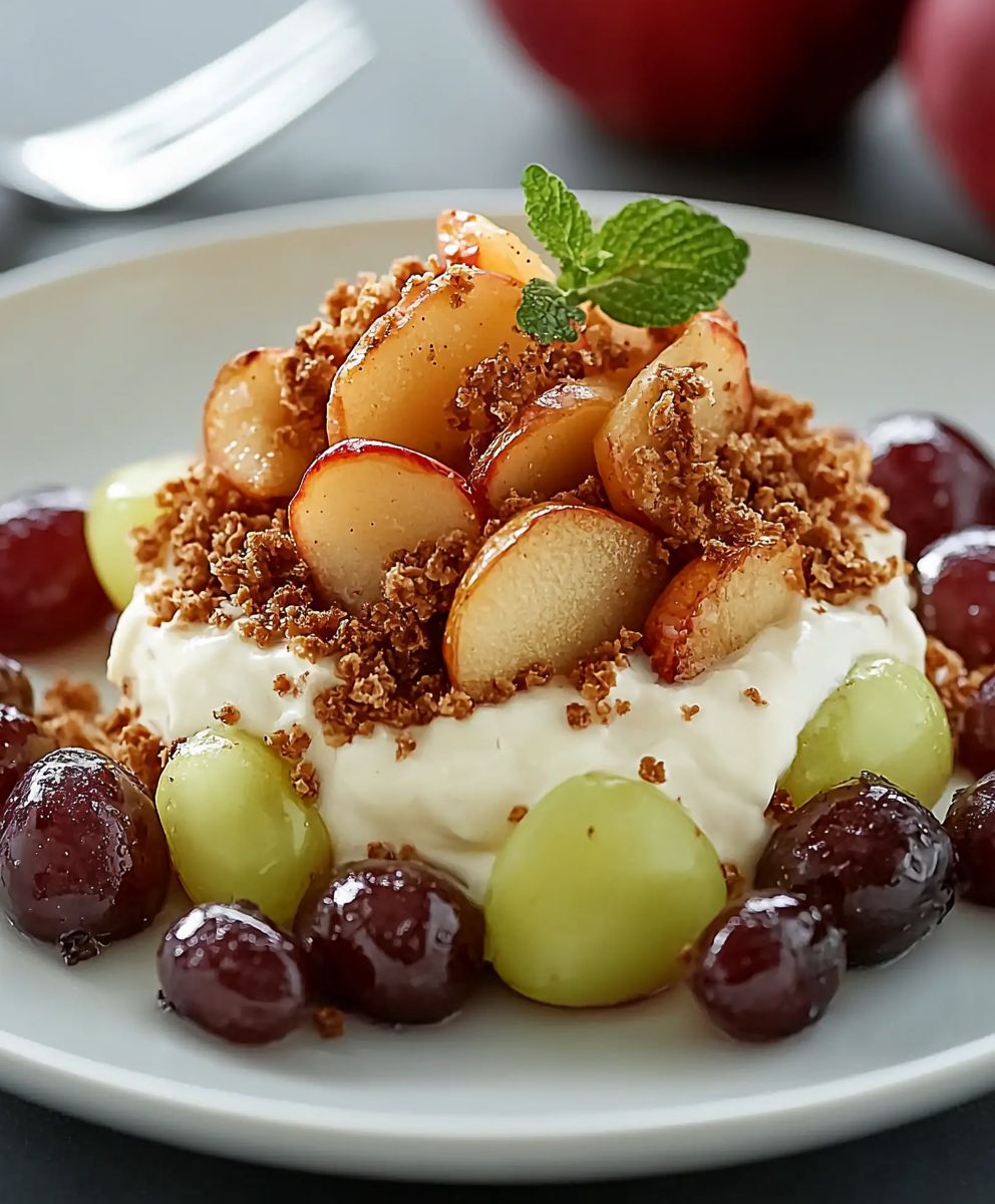Apple grapes cream