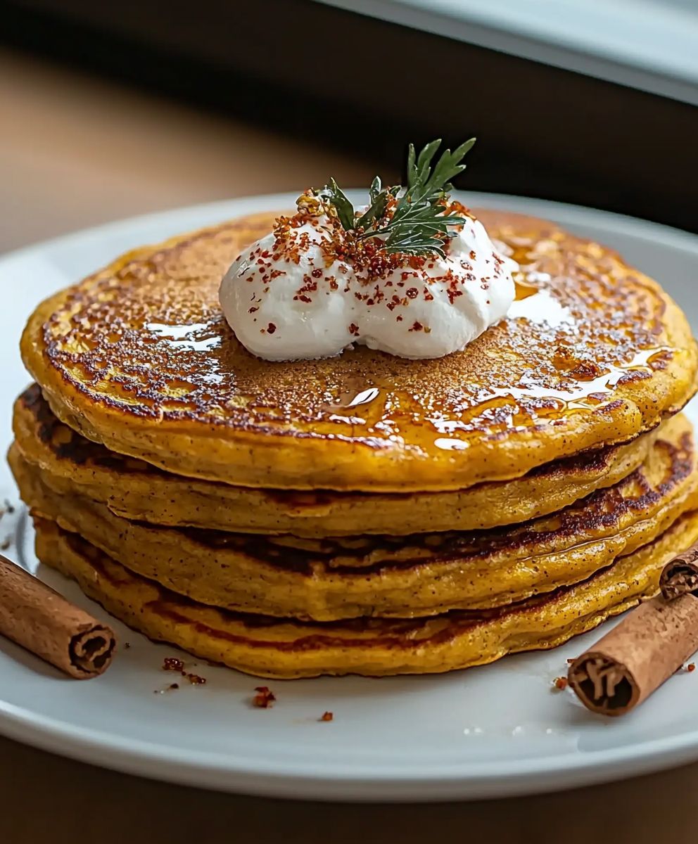 Spicy pumpkin pancakes