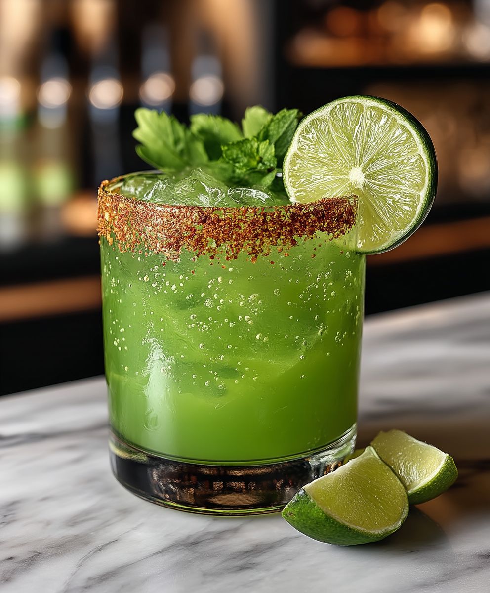 Spicy green margarita