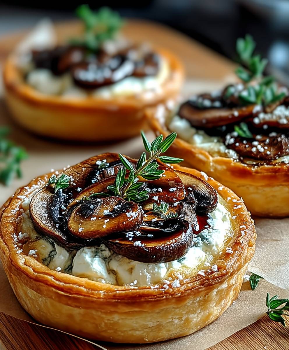 Mushroom Goat Cheese Tarts