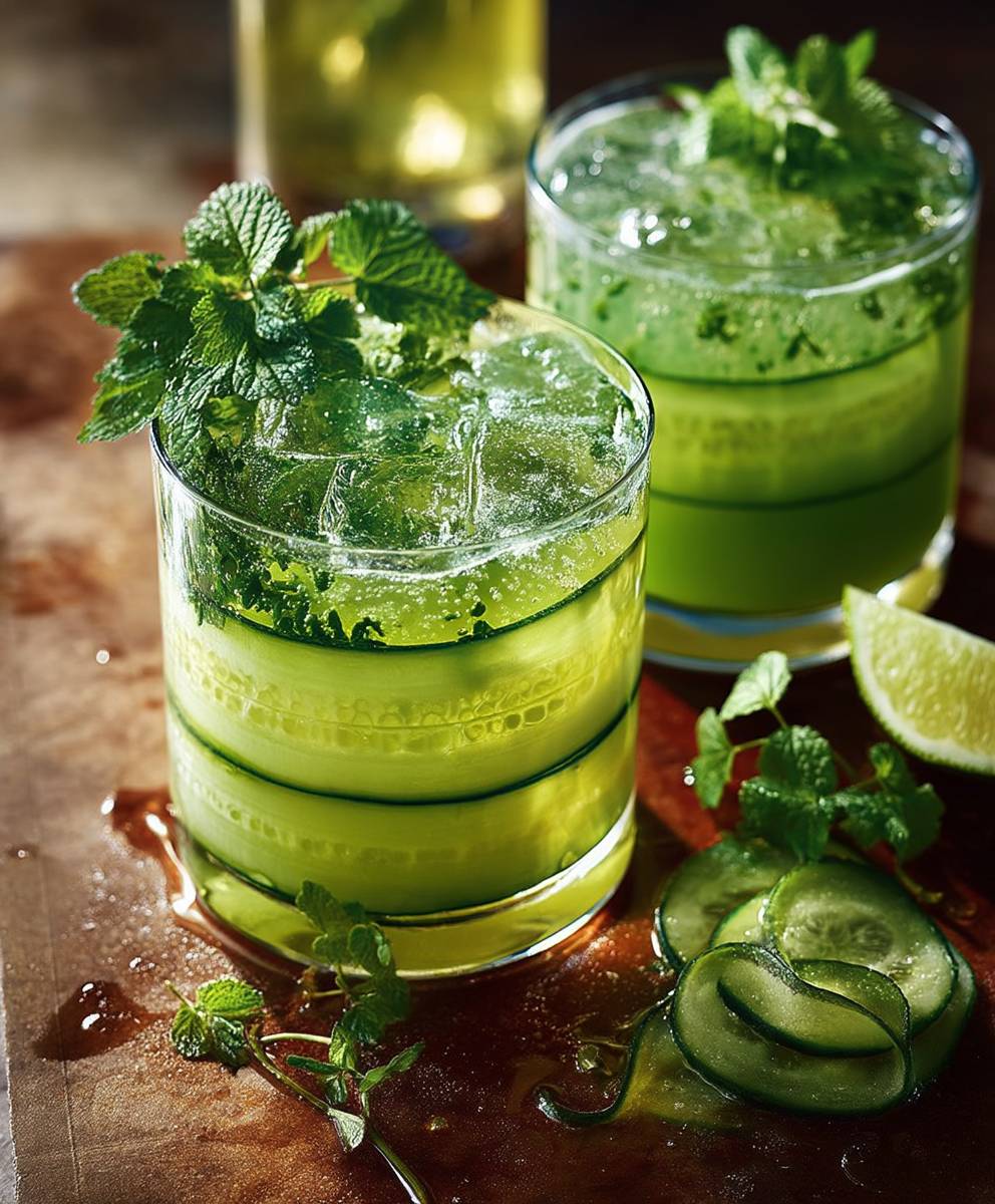 Gin cucumber cocktail