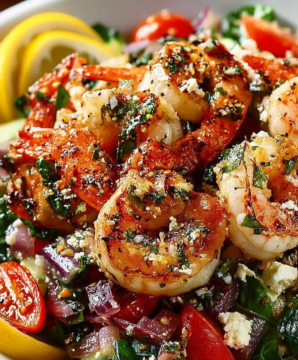 Mediterranean shrimp salad