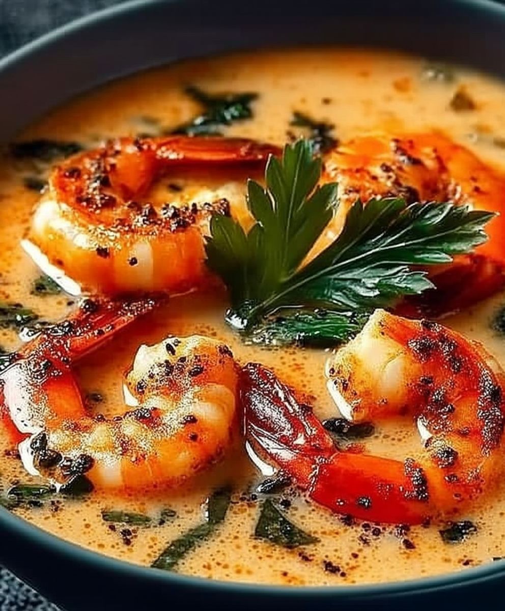 Spicy coconut shrimp soup