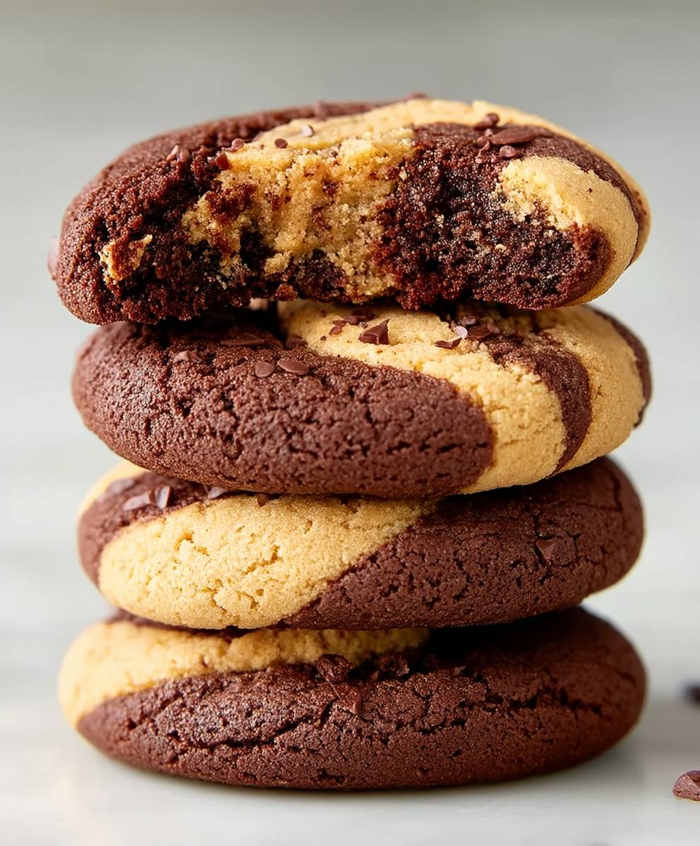 Peanut butter brownie swirl cookies