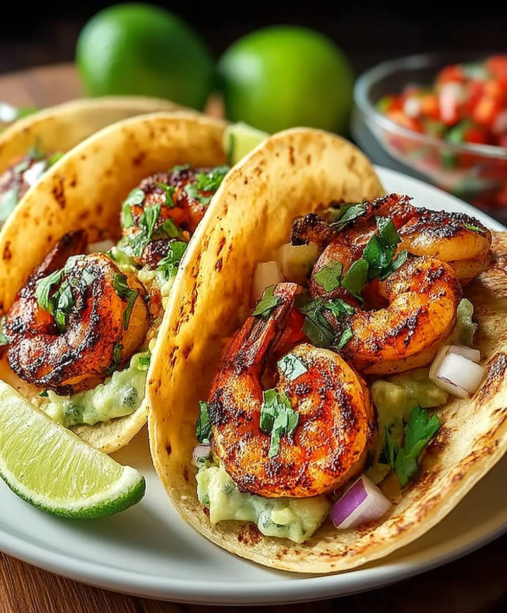 Spicy shrimp tacos