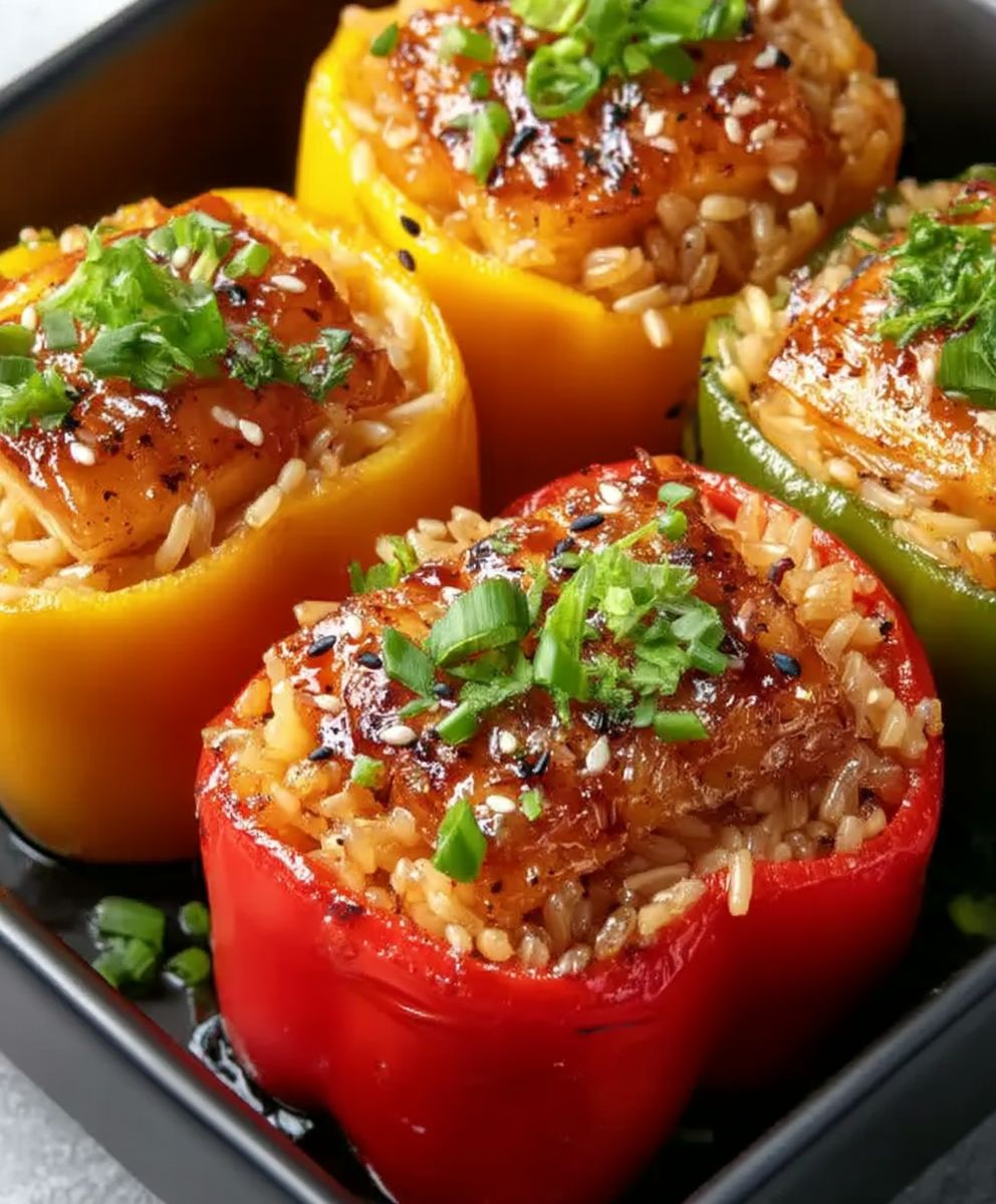 Teriyaki Chicken Stuffed Peppers