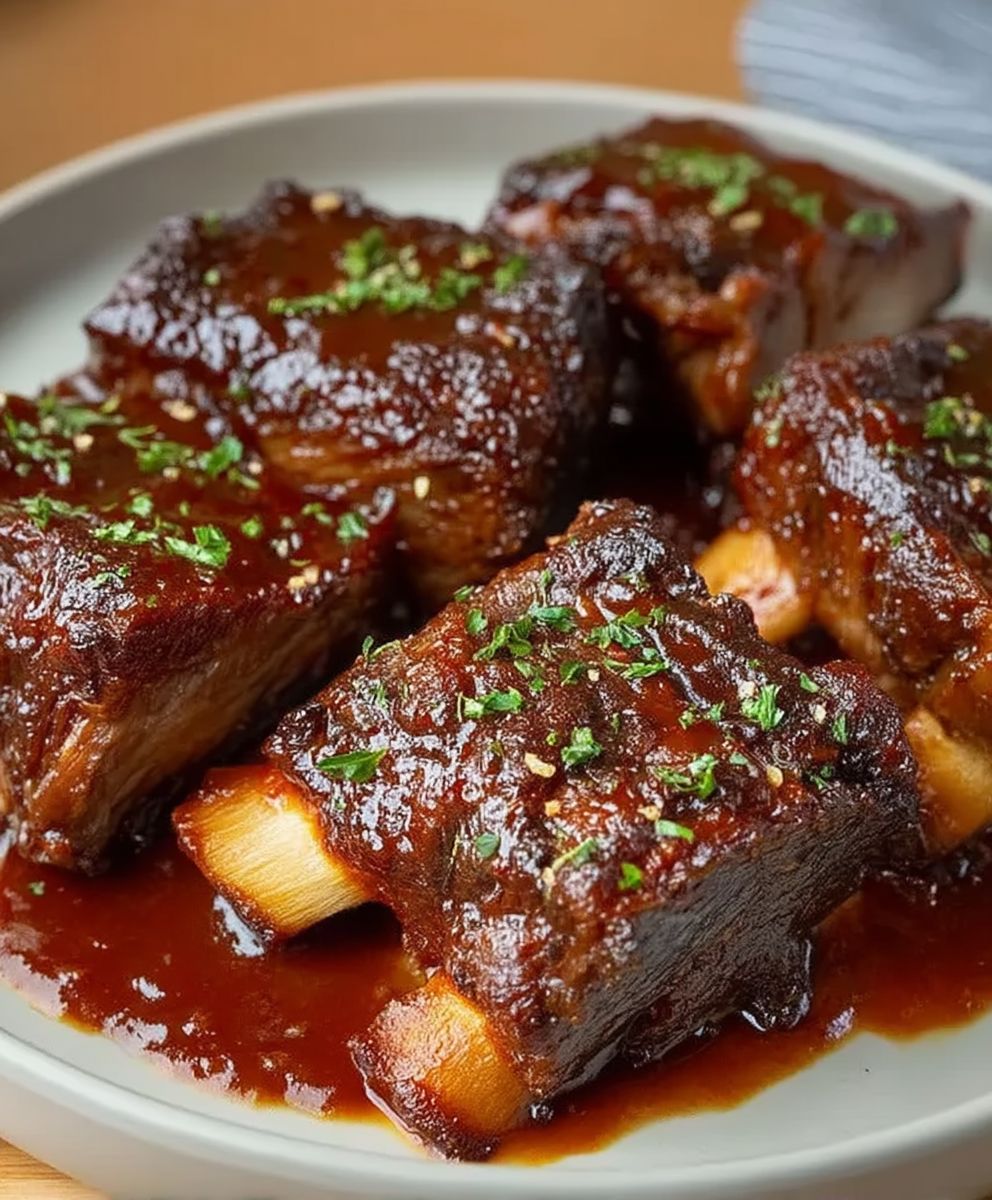 BBQ Beef Ribs Slow Cooker