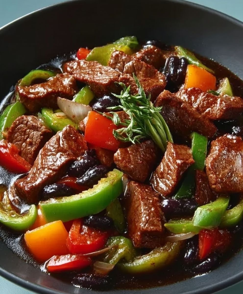 Beef black bean sauce