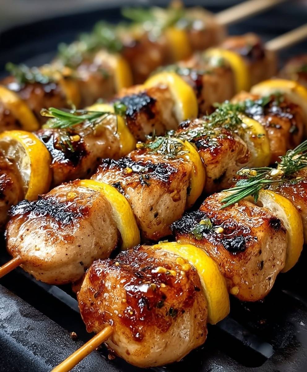 Honey Lemon Chicken Skewers