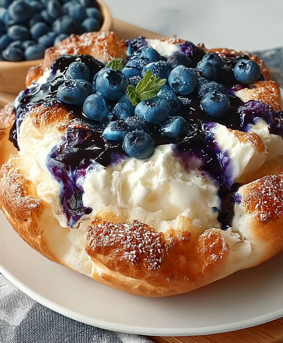 Blueberry cottage cheese cloud bread