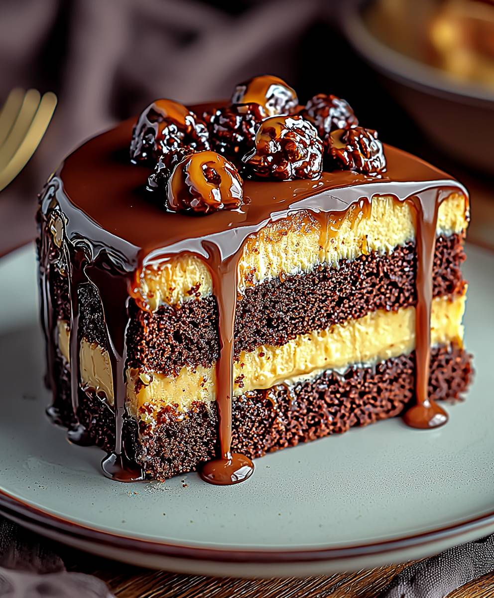 Turtle Caramel Cake