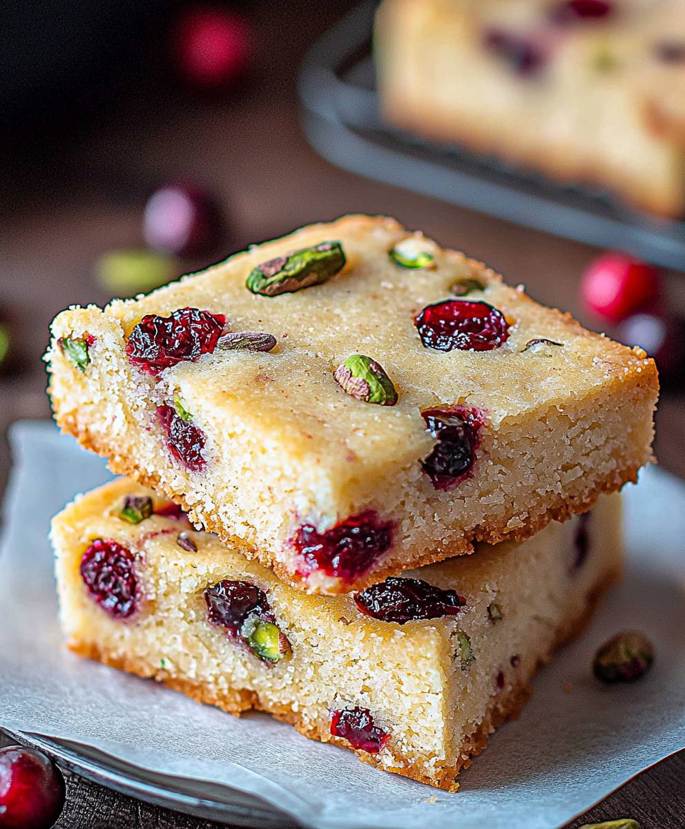 Cranberry Pistachio Shortbread